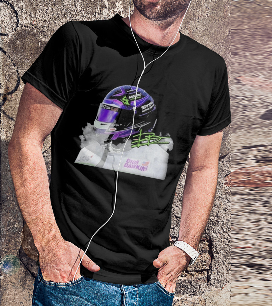 Soul Motorsports Dion Dawkins Racing Helmet Signature T-Shirt