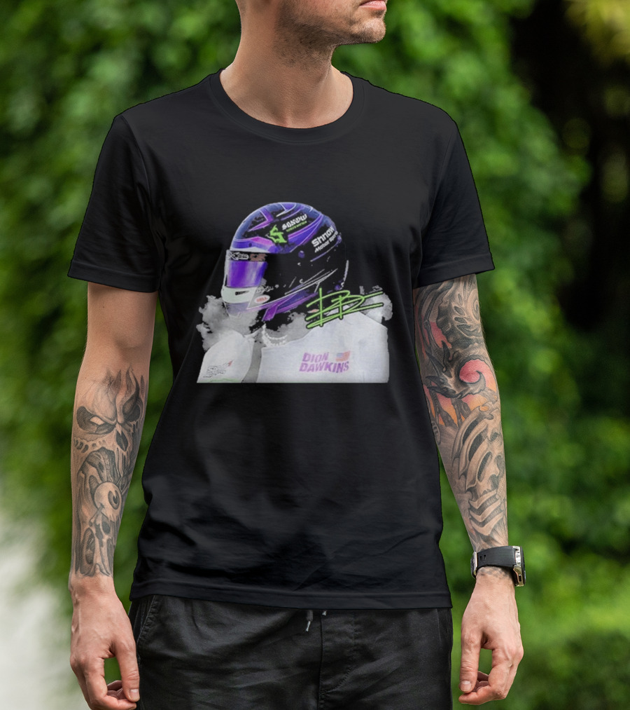 Soul Motorsports Dion Dawkins Racing Helmet Signature T-Shirt