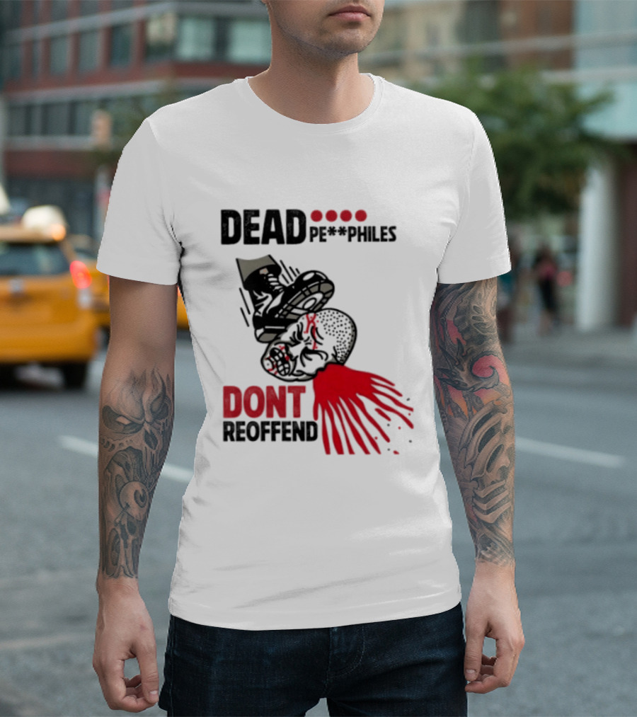 Dead Pedophiles Vigilante Justice Graphic Don't Reoffend T-Shirt
