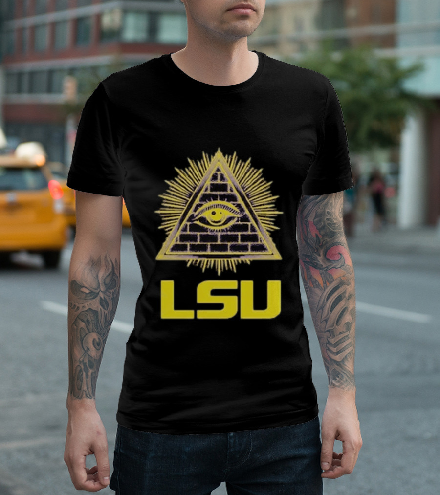 LSU Illuminati Eye Pyramid Tigers Louisiana State University T-Shirt