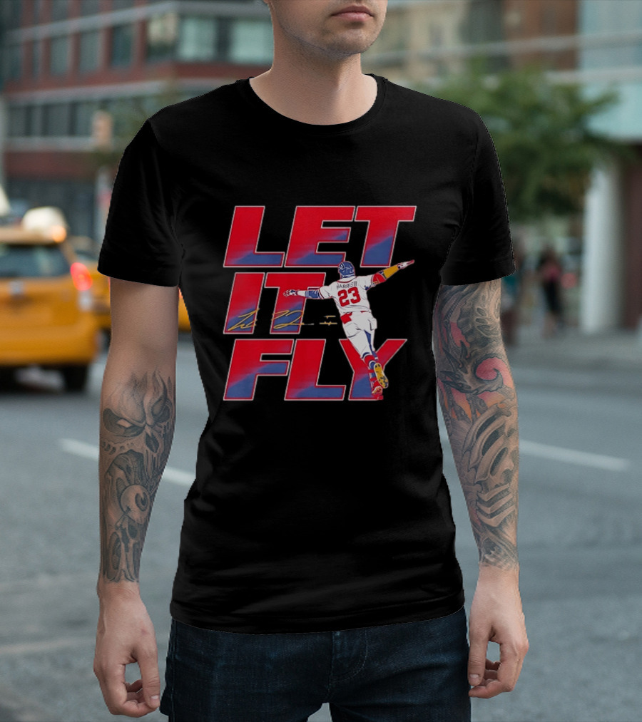 Let It Fly Michael Harris II 23 Atlanta Braves Baseball T-Shirt