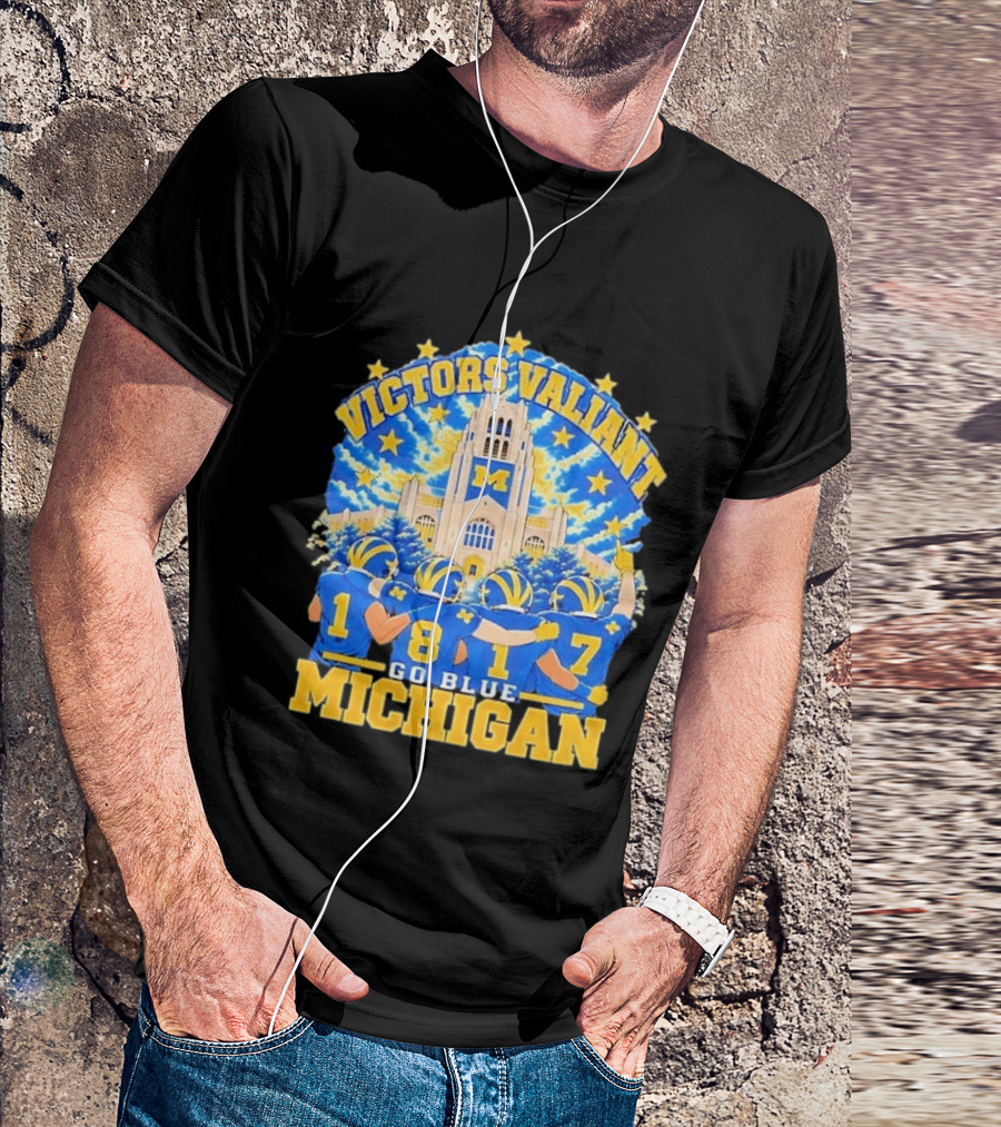 Victors Valiant University Of Michigan Football Go Blue 1817 T-Shirt