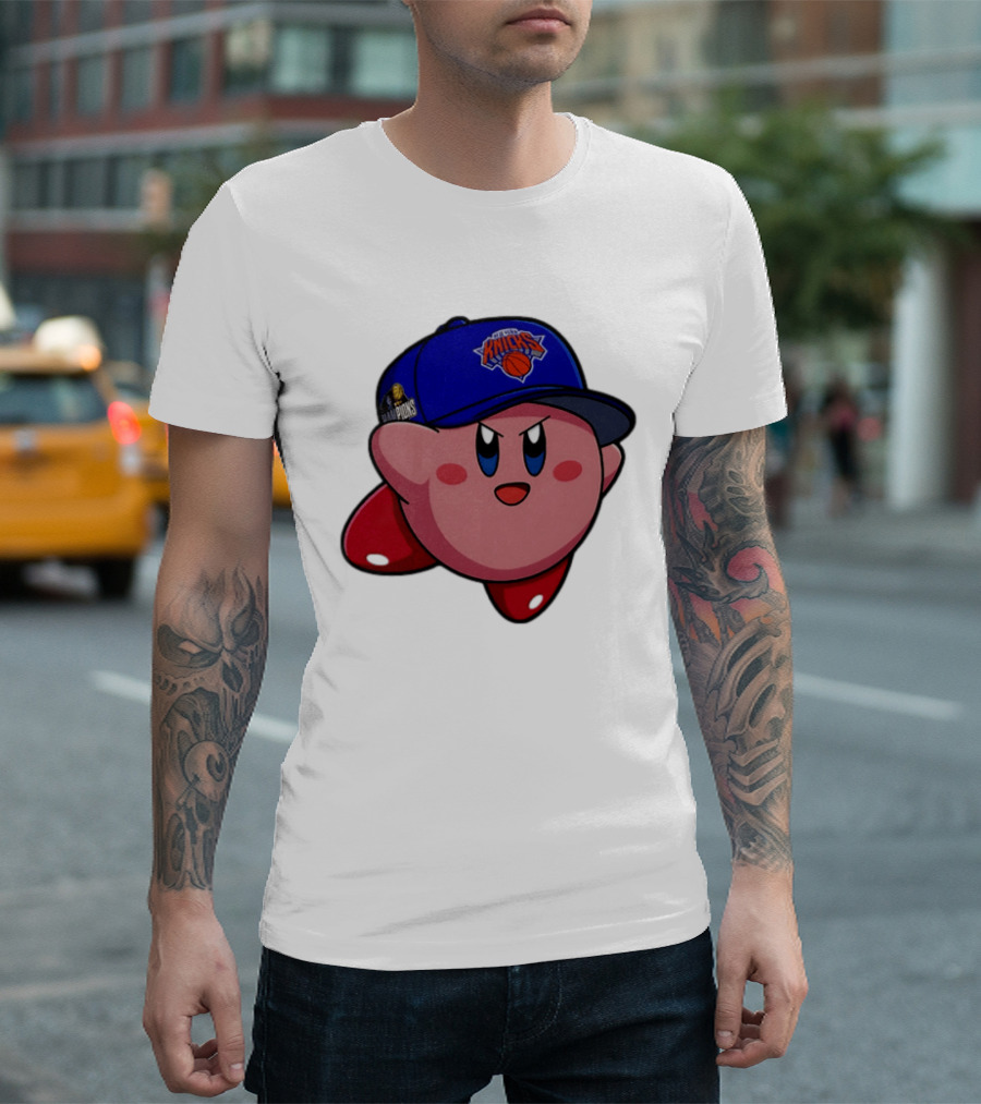 Kirby New York Knicks NBA Hat Featuring Team Colors And Finals Patch T-Shirt