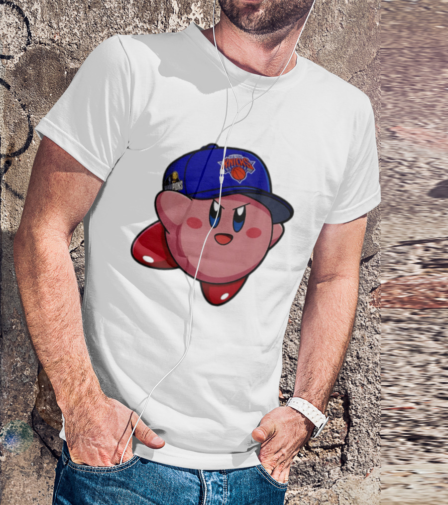 Kirby New York Knicks NBA Hat Featuring Team Colors And Finals Patch T-Shirt