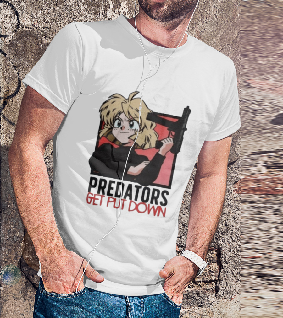 Predators Get Put Down Minnie May Gunsmith Cats Anime T-Shirt