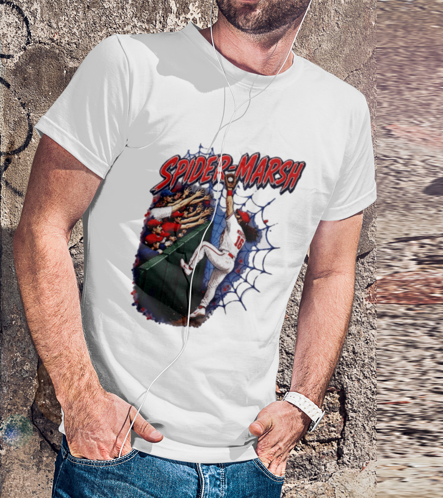 Spider Marsh Brandon Marsh Philadelphia Phillies Baseball Catch Action T-Shirt
