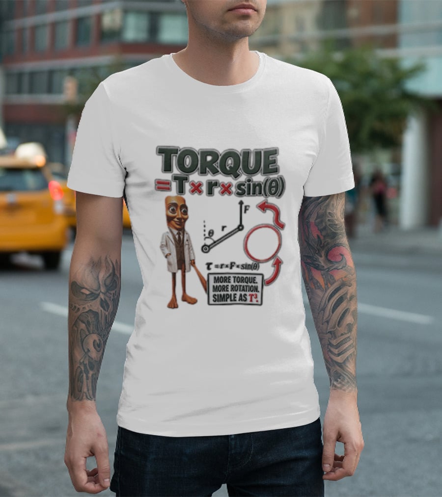 Torque Equals R Times Sin Theta More Rotation Simple As T3 Physics Science T-Shirt