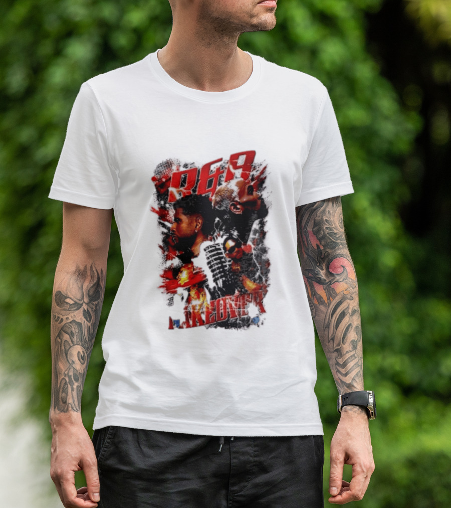 Usher Chris Brown R&B Takeover Singing Lightning Collage T-Shirt