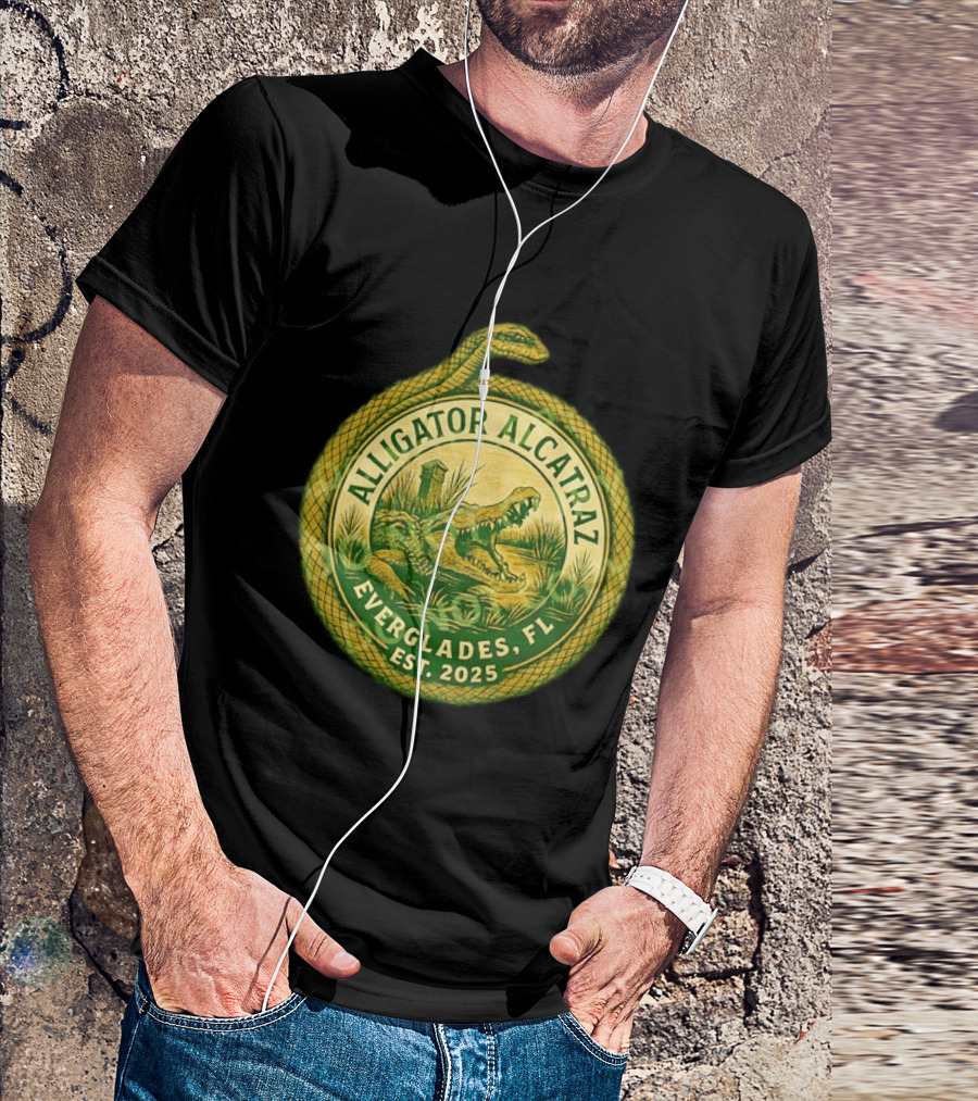 Alligator Alcatraz Everglades Florida Est. 2025 Snake And Reptile T-Shirt