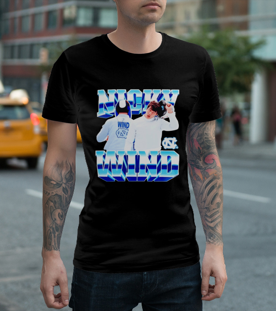 Nicky Wind North Carolina Fencing UNC Tar Heels T-Shirt