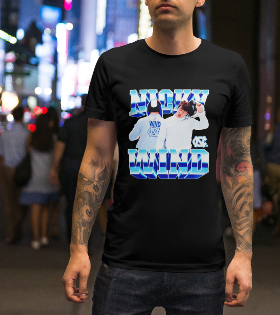 Nicky Wind North Carolina Fencing UNC Tar Heels T-Shirt