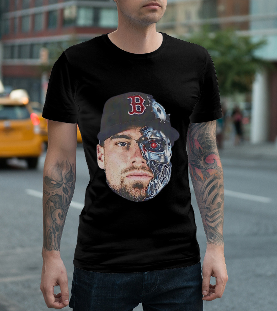 Caleb Durbin Boston Red Sox Cyborg Terminator Mashup T-Shirt