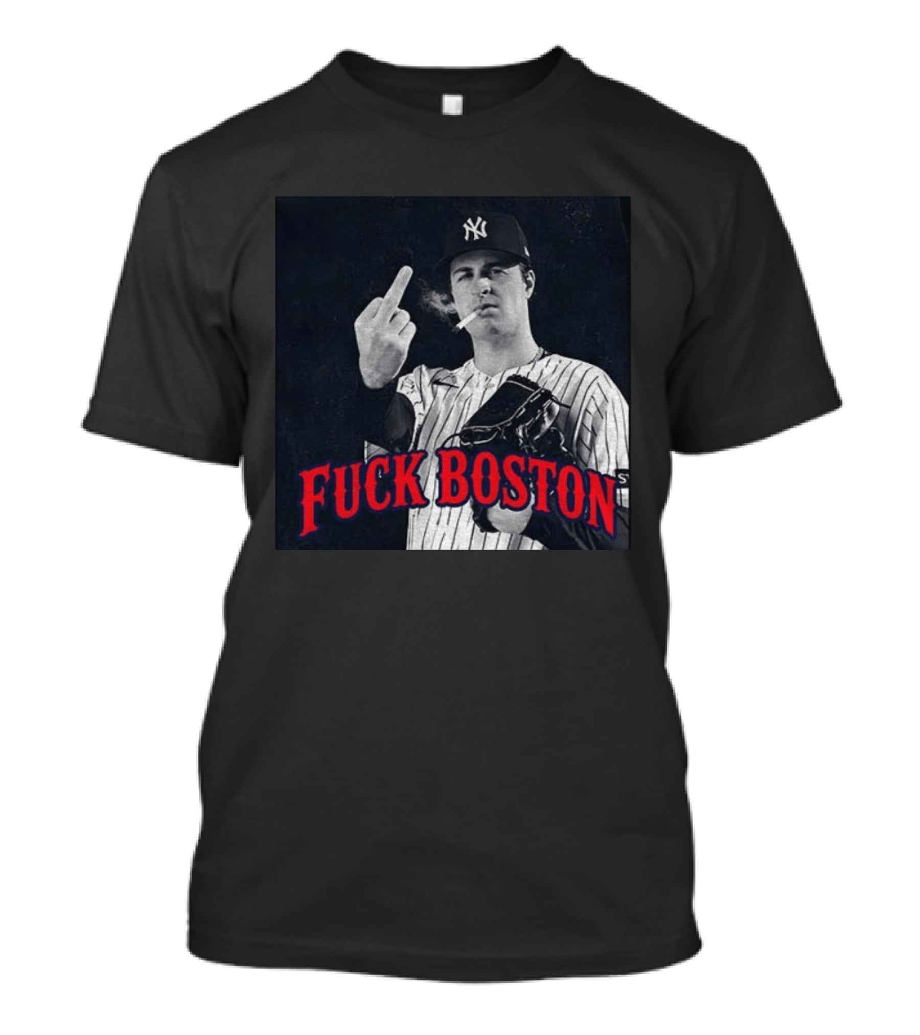 Cam Schlittler The Fuck Yankees Fuck Boston Meme Yankees Player Middle Finger Yankee Cap T-Shirt