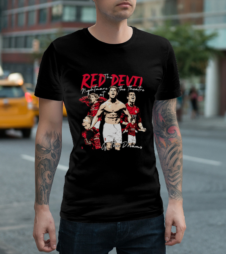 Red Devil Cristiano Ronaldo Manchester United Theatre Of Dreams T-Shirt