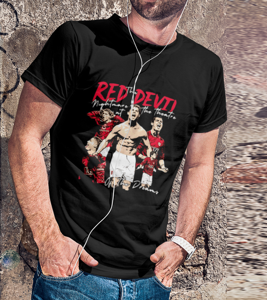 Red Devil Cristiano Ronaldo Manchester United Theatre Of Dreams T-Shirt
