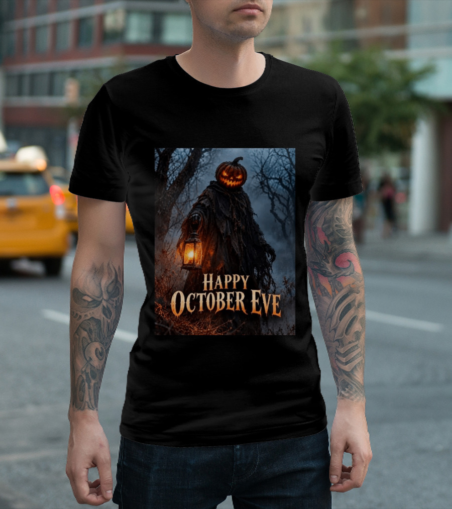 Happy October Eve Halloween Pumpkin Lantern Vibes T-Shirt
