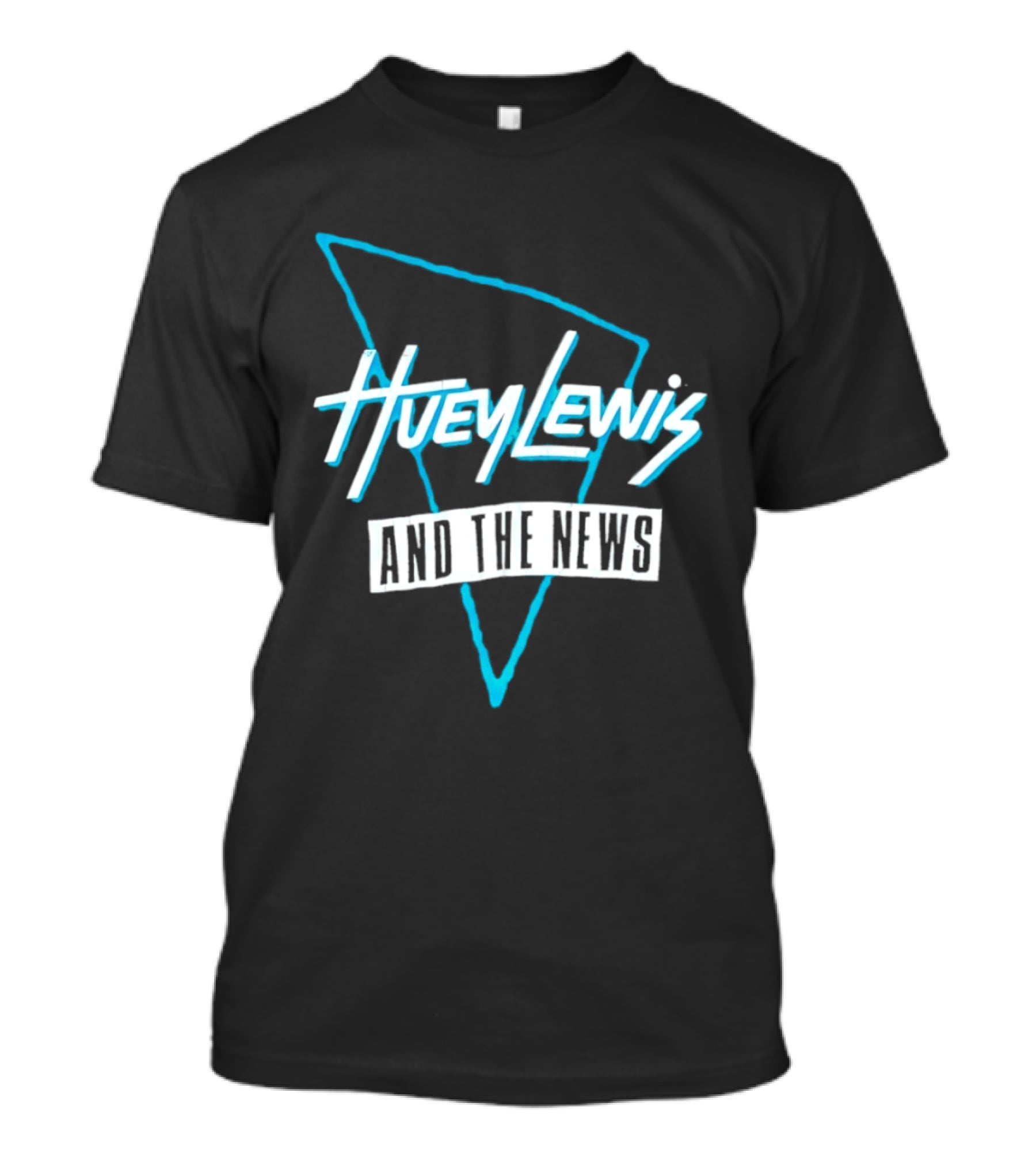 Huey Lewis And The News Retro Logo Triangular T-Shirt