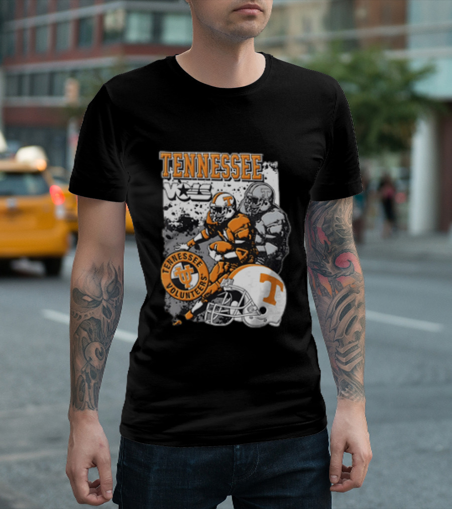 Tennessee Volunteers Football Helmet NCAA Team Players And Stars T-Shirt