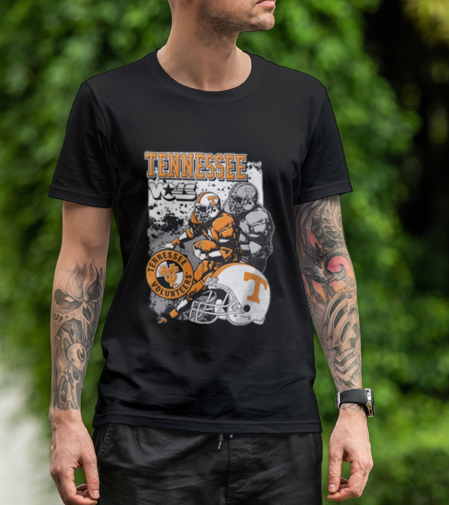 Tennessee Volunteers Football Helmet NCAA Team Players And Stars T-Shirt