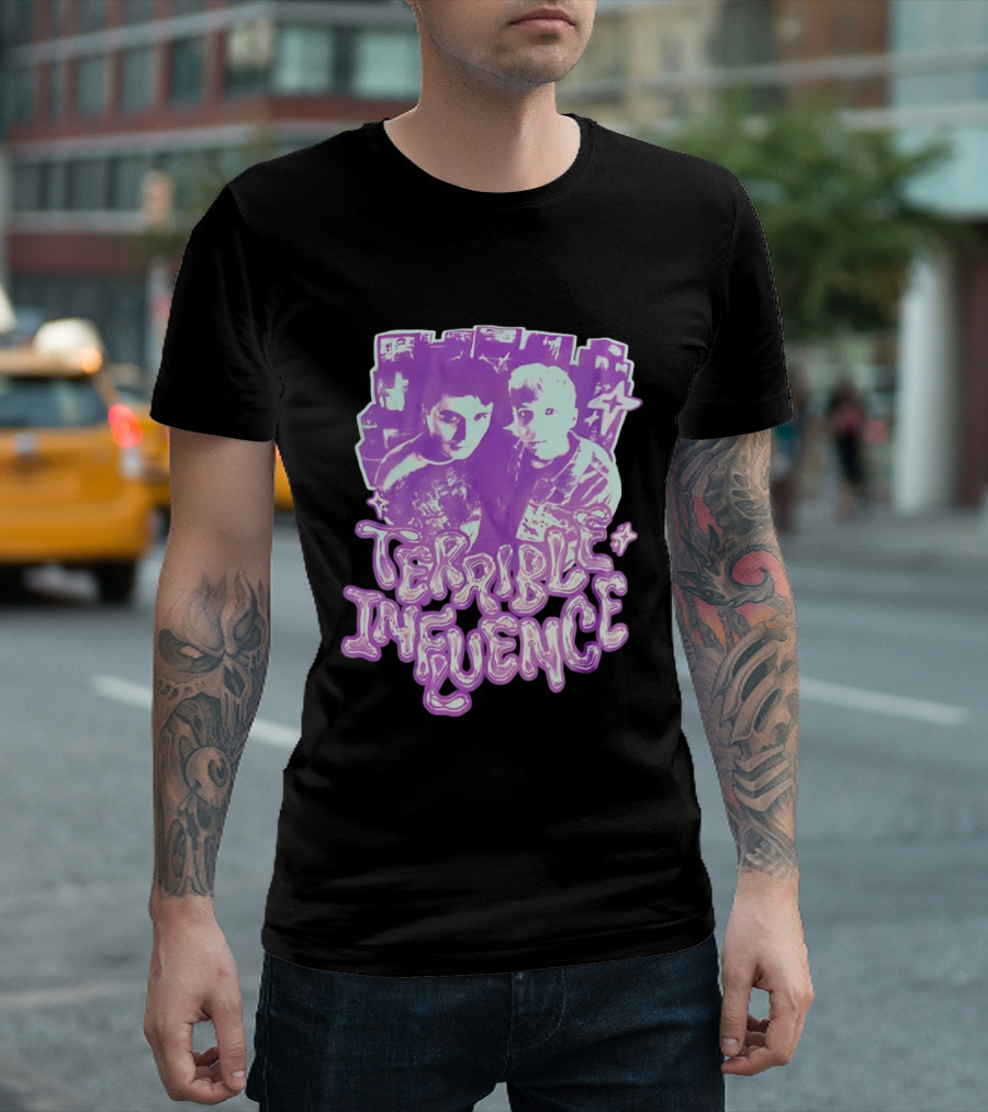 Dan And Phil Terrible Influence Purple Aesthetic T-Shirt