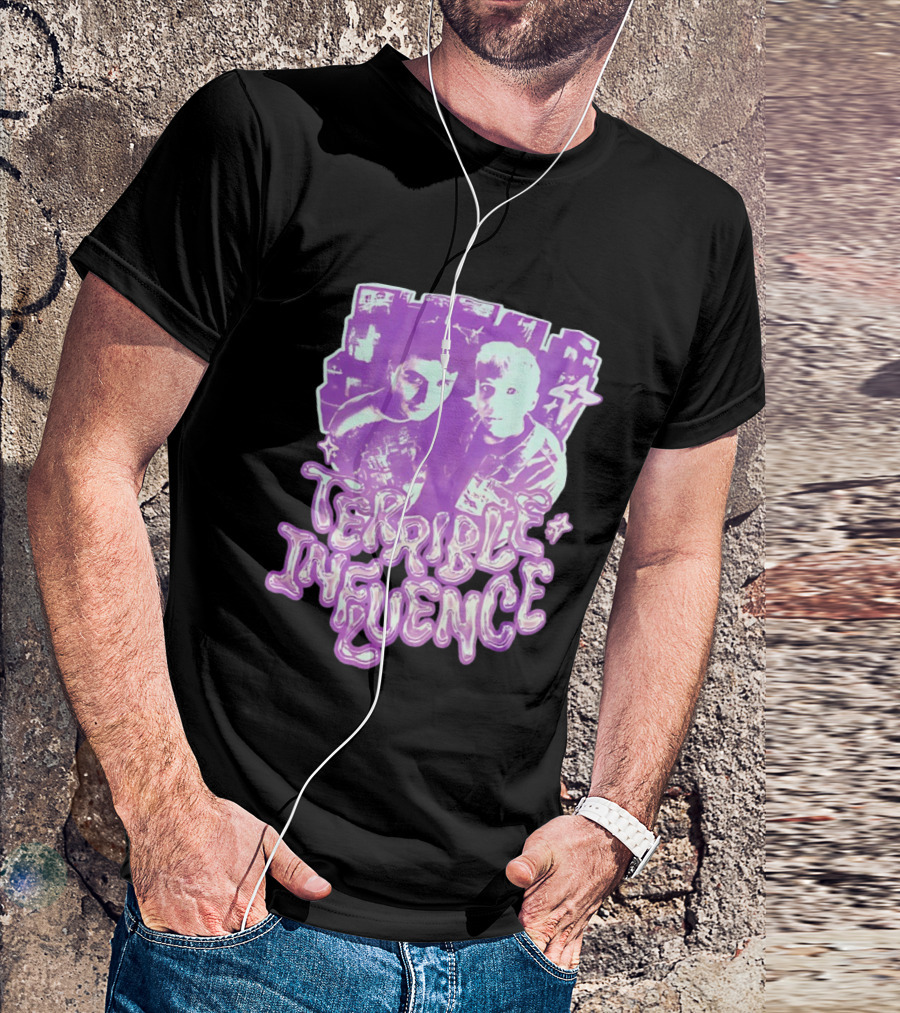 Dan And Phil Terrible Influence Purple Aesthetic T-Shirt