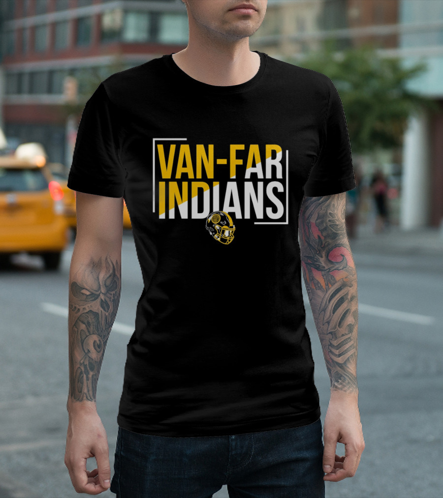 Van Far Indians Football Helmet Missouri T-Shirt