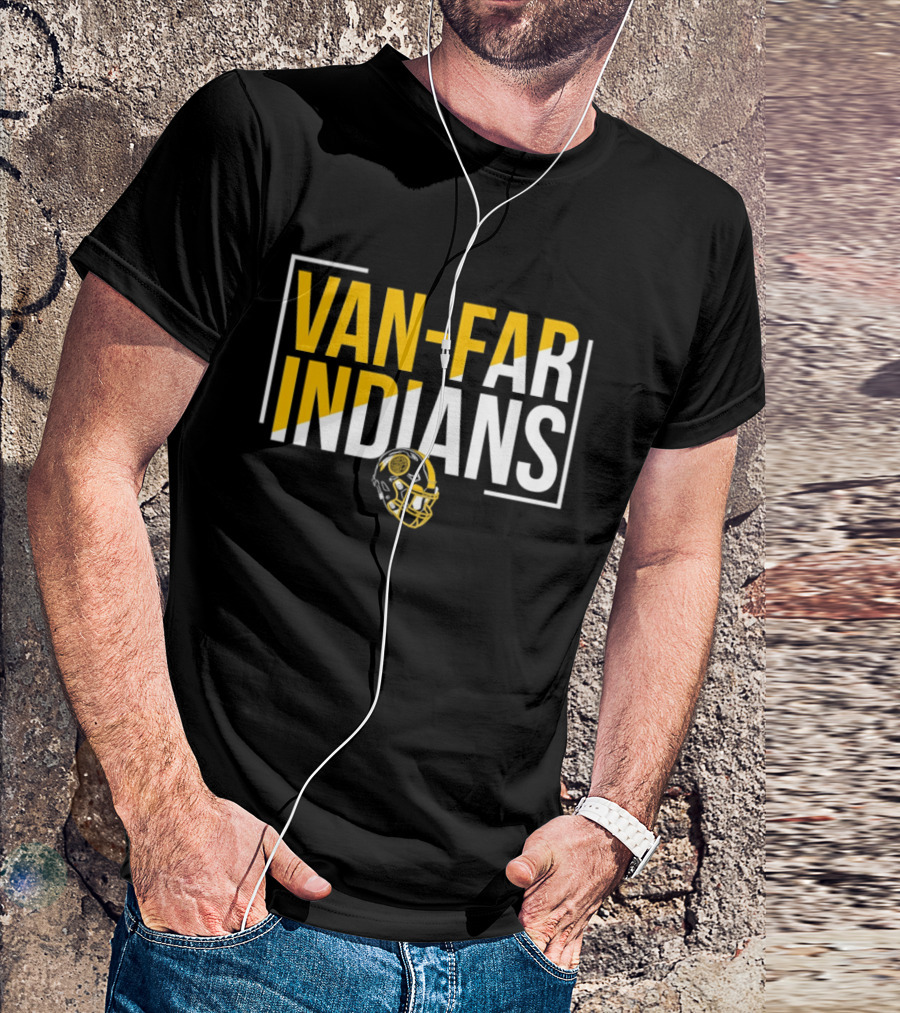 Van Far Indians Football Helmet Missouri T-Shirt