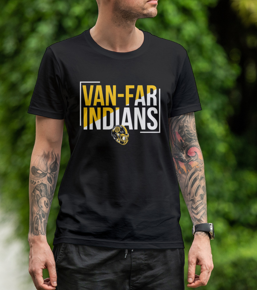 Van Far Indians Football Helmet Missouri T-Shirt