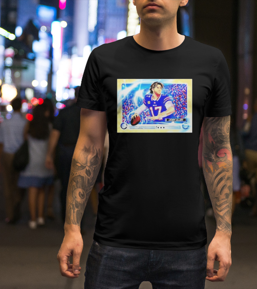 Josh Allen Buffalo Bills Anime NFL Football Quarterback 17 T-Shirt