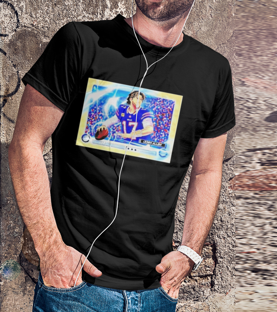 Josh Allen Buffalo Bills Anime NFL Football Quarterback 17 T-Shirt