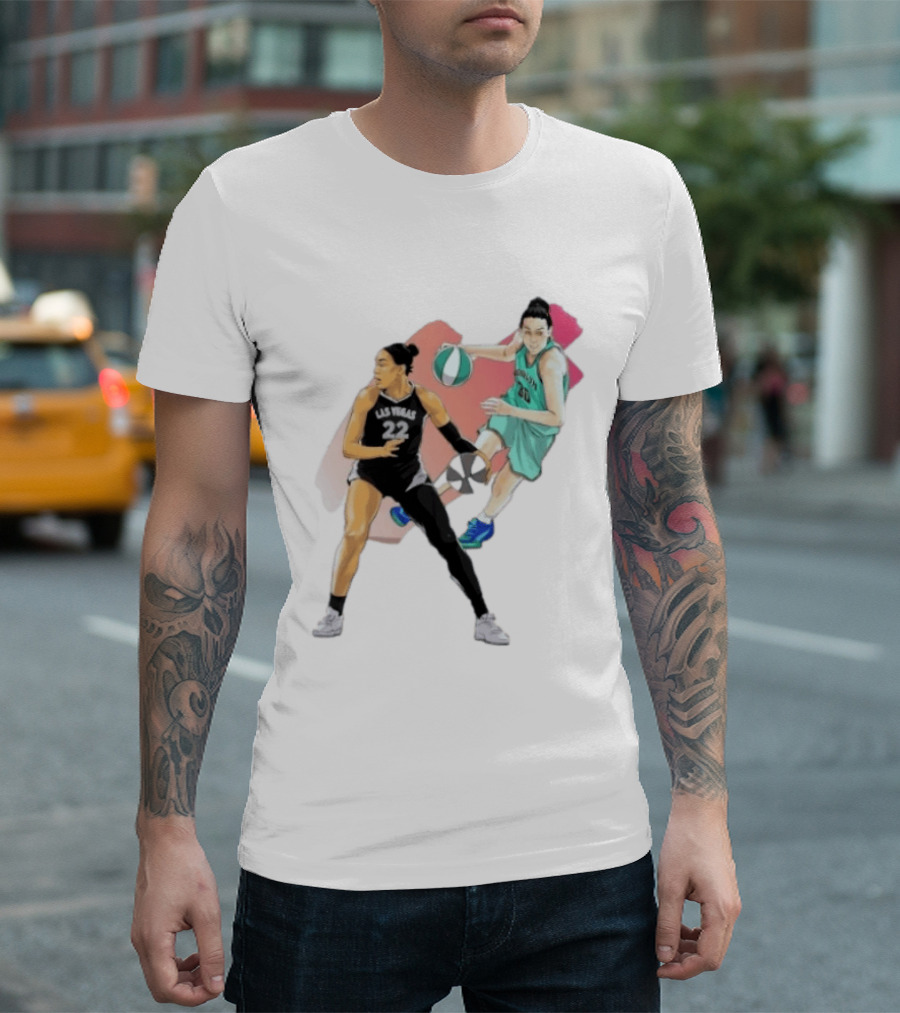 Las Vegas A'ja Wilson 22 And Brooklyn Breanna Stewart 30 T-Shirt