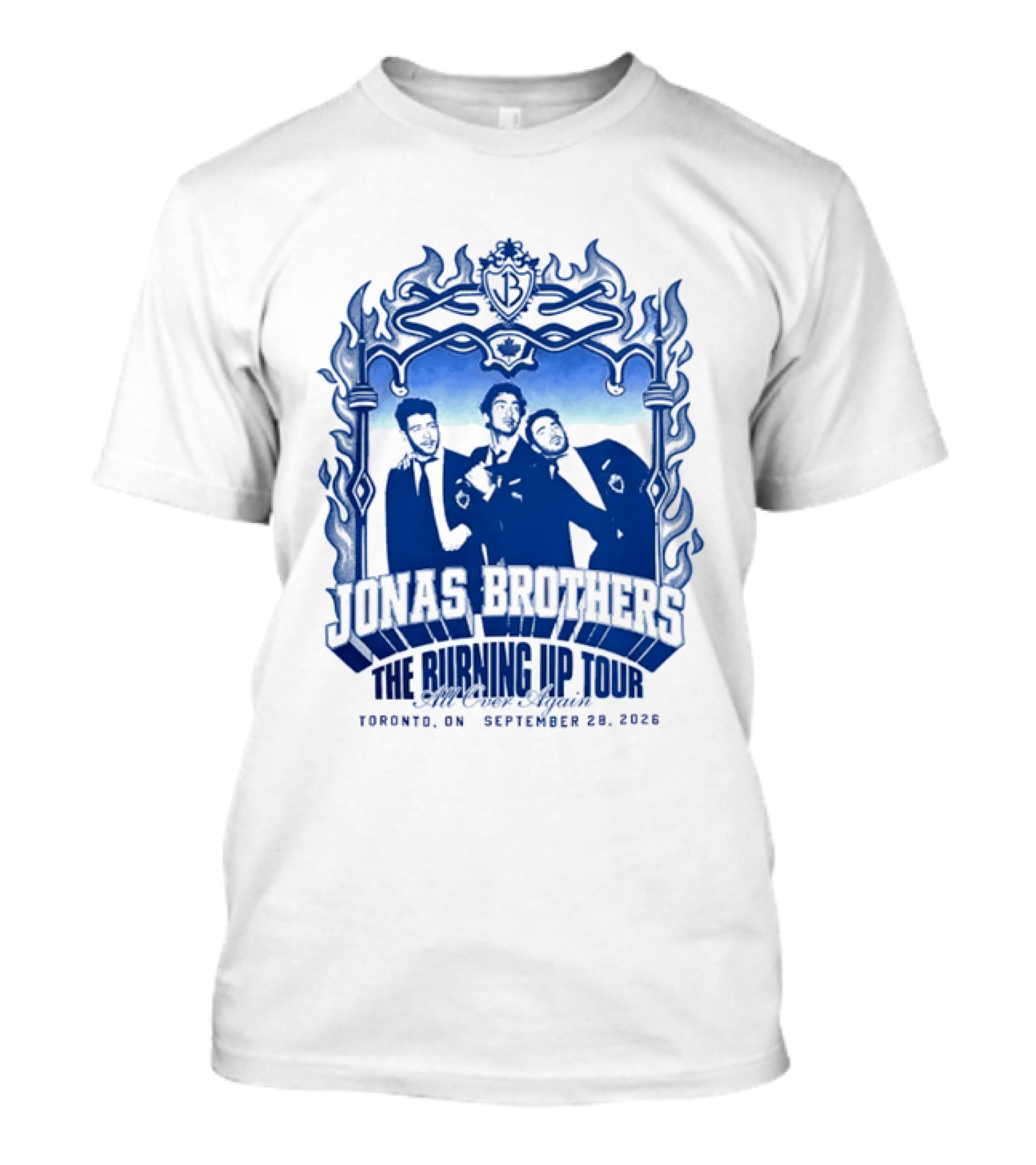 Jonas Brothers The Burning Up Tour All Over Again Toronto September 28 2026 T-Shirt