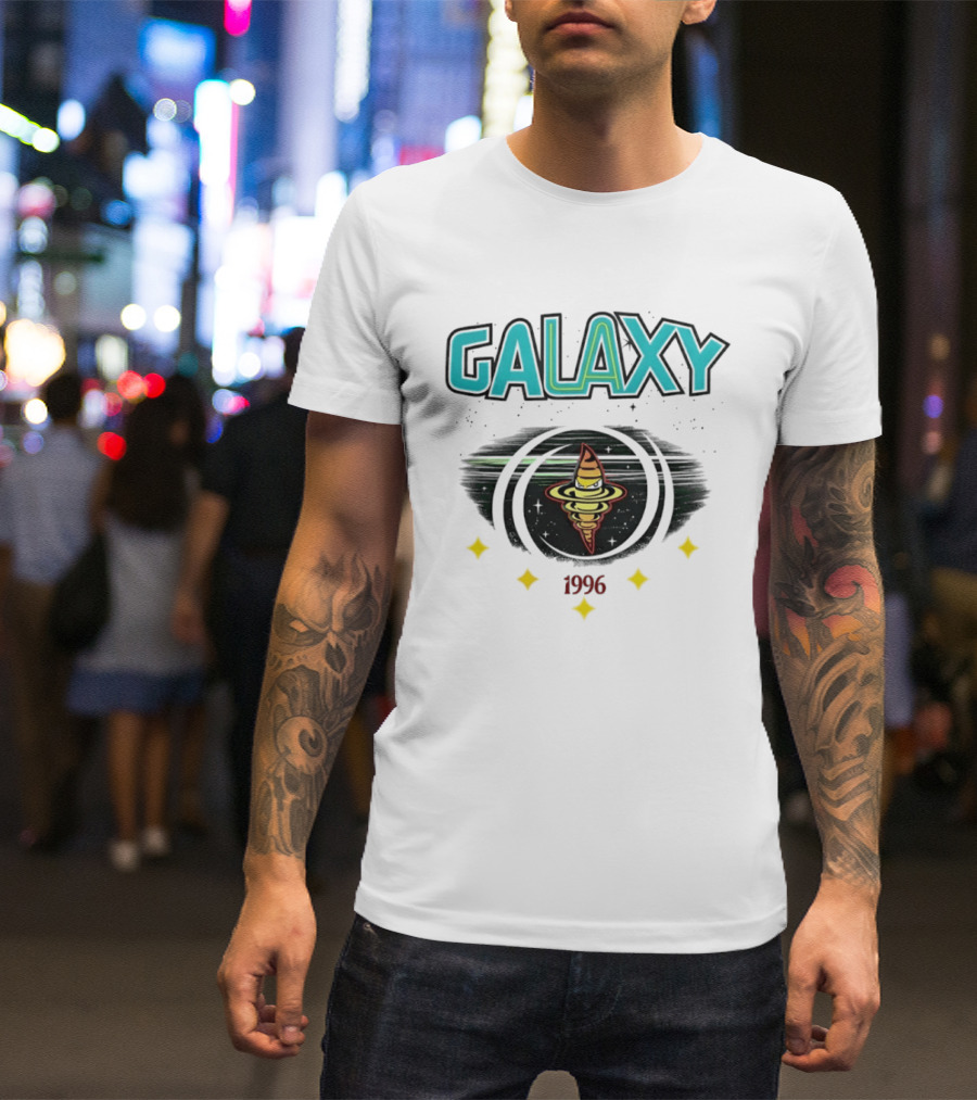LA Galaxy M&N X Culture Kings Our LA Our Galaxy 1996 Planet Spiral T-Shirt