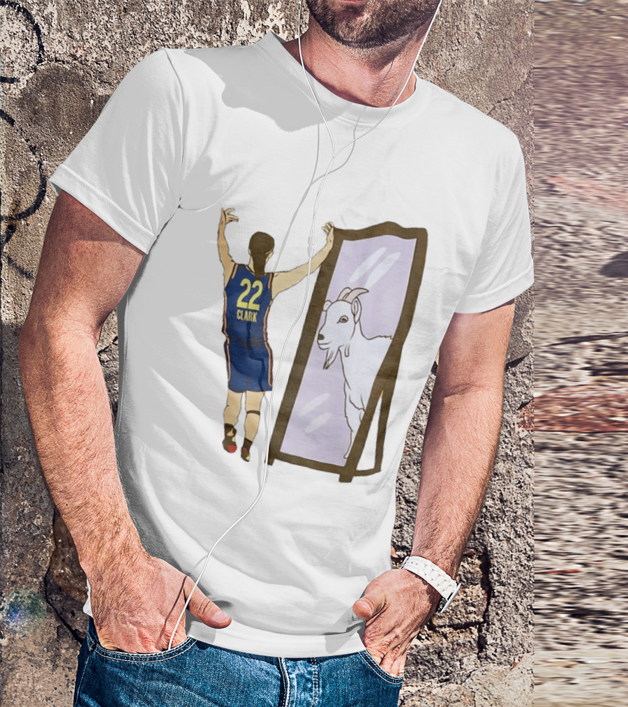 Caitlin Clark 22 Goat Indiana Fever Mirror T-Shirt