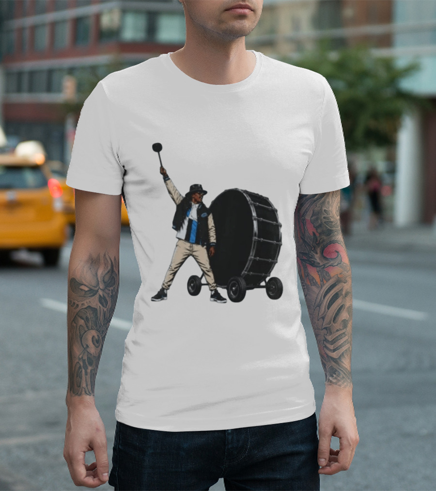 Carolina Panthers Football Culture Supporter With Drum T-Shirt