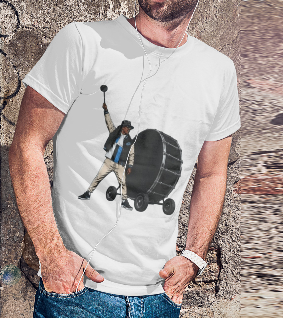 Carolina Panthers Football Culture Supporter With Drum T-Shirt