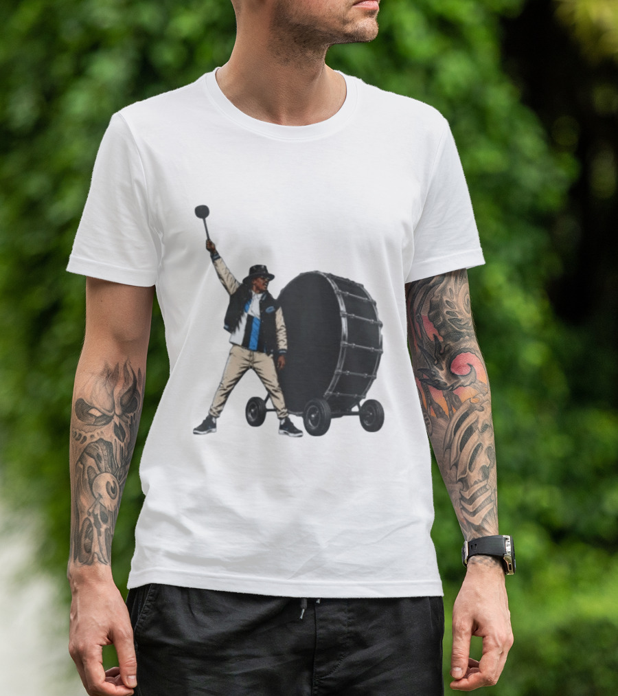 Carolina Panthers Football Culture Supporter With Drum T-Shirt
