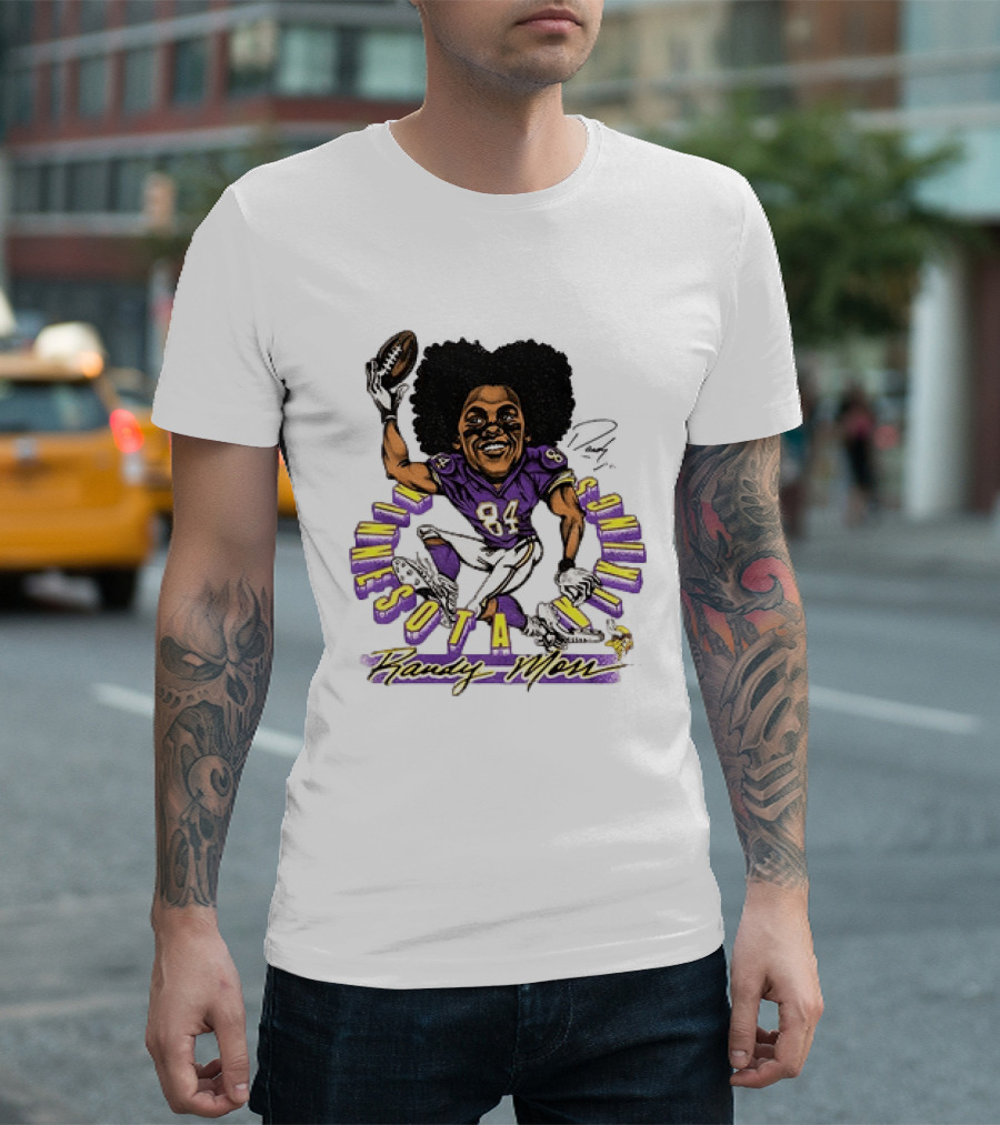 Minnesota Vikings Randy Moss Caricature Player 84 T-Shirt