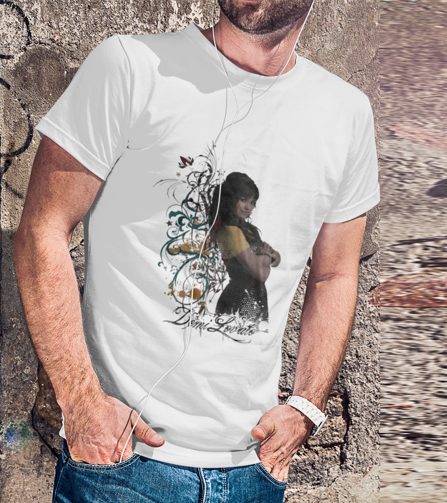Demi Lovato Floral Music Artist Vibrant Pop Star T-Shirt