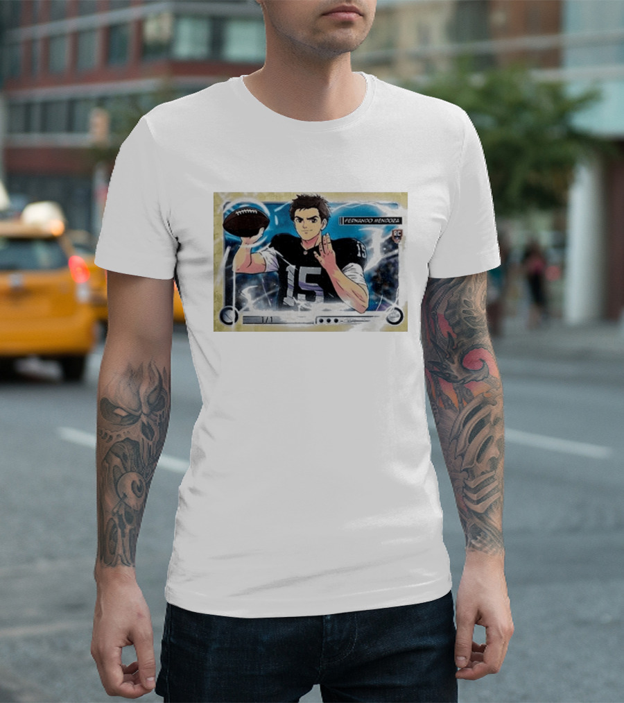 Fernando Mandoza Anime Football Trading Card Las Vegas RC Ultra Rare T-Shirt