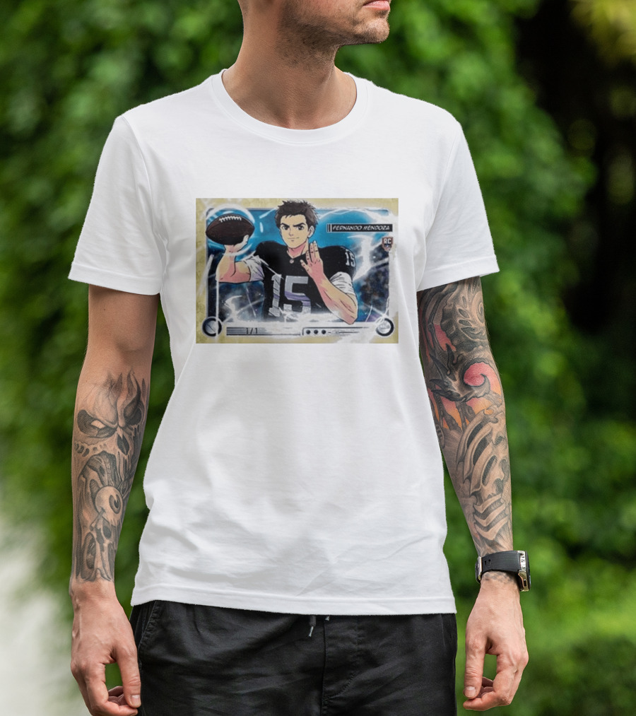 Fernando Mandoza Anime Football Trading Card Las Vegas RC Ultra Rare T-Shirt