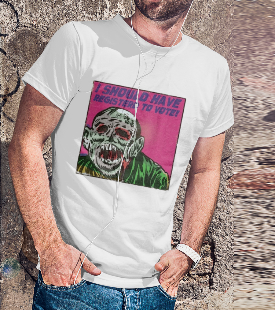 Zombie Meme I Should Have Registered To Vote תובבש Uteזחגרט Zombiebo T-Shirt