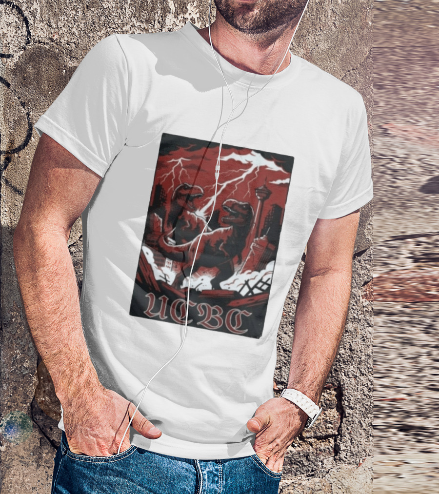 UCalgary UCBC Bhangra Rex Dinosaur City Destruction T-Shirt