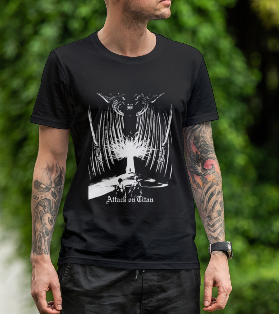 Attack On Titan Paths And Founding Titan Eren Jaeger Yggdrasil Tree T-Shirt