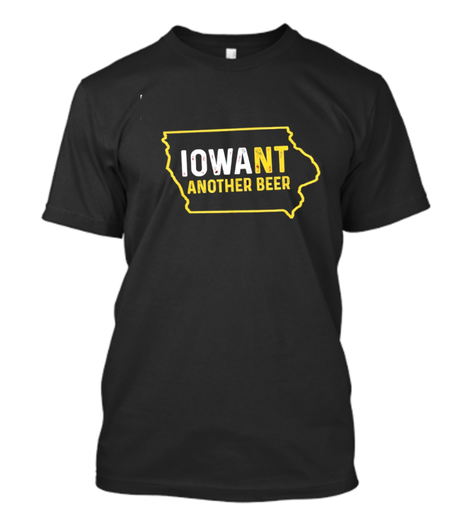 Iowa Map IoWant Another Beer Drinking Fun T-Shirt