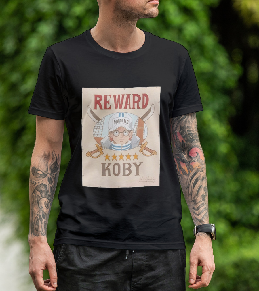 Reward Marine Koby One Piece Anime Five Stars T-Shirt