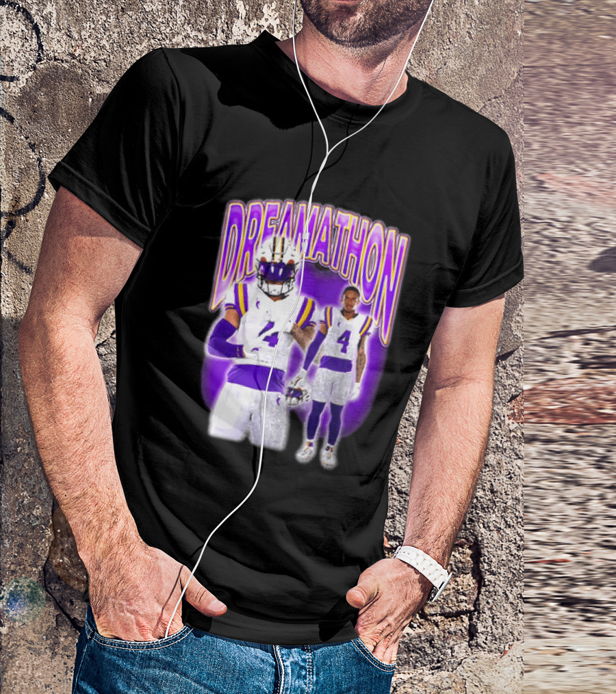 LSU Tigers Dreamathon Gotta Geaux To Work 2 Football 2 Sided T-Shirt