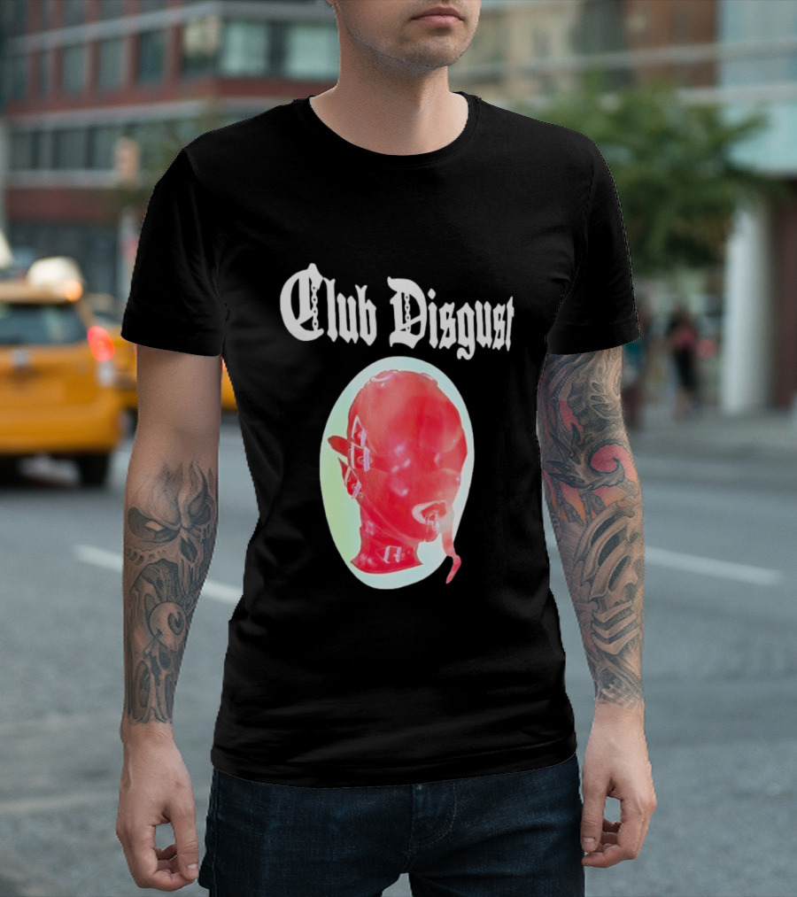 Club Disgust Red Mask Fetish Aesthetic Goth Fashion T-Shirt