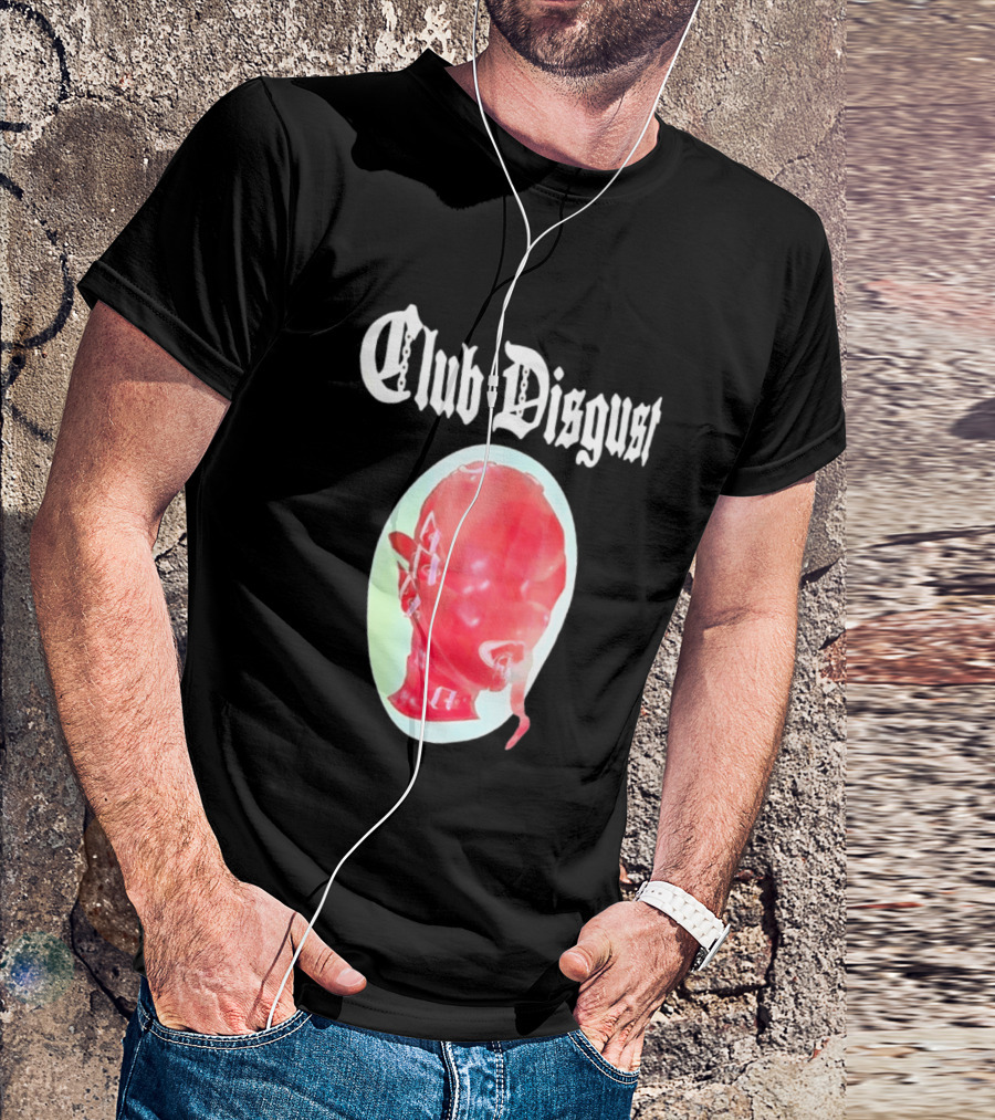 Club Disgust Red Mask Fetish Aesthetic Goth Fashion T-Shirt