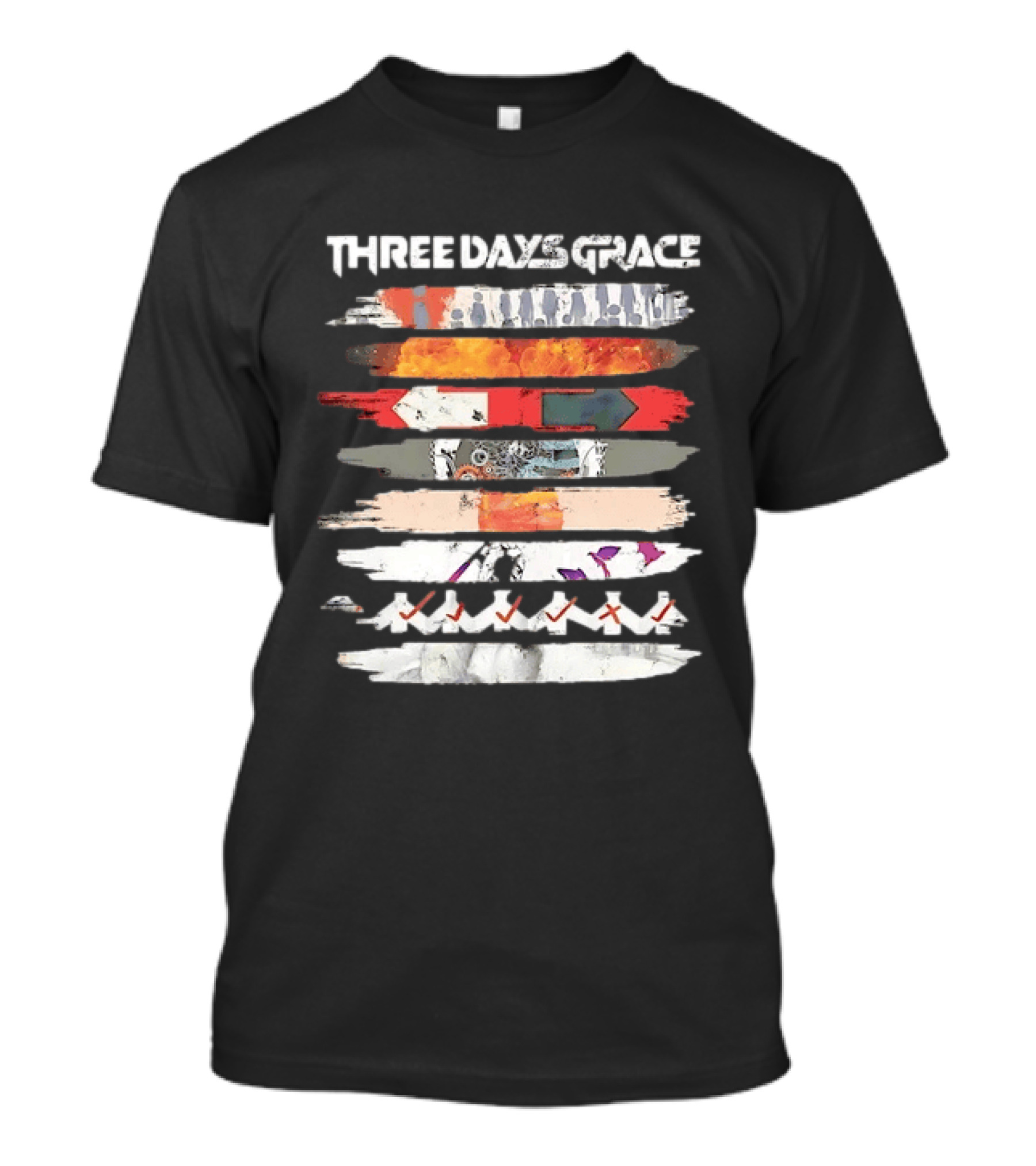 Three Days Grace Band Alternative Rock Iconic Visual T-Shirt